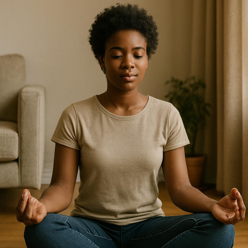 Terapis k ap pale ak yon jèn nan yon biwo akeyan